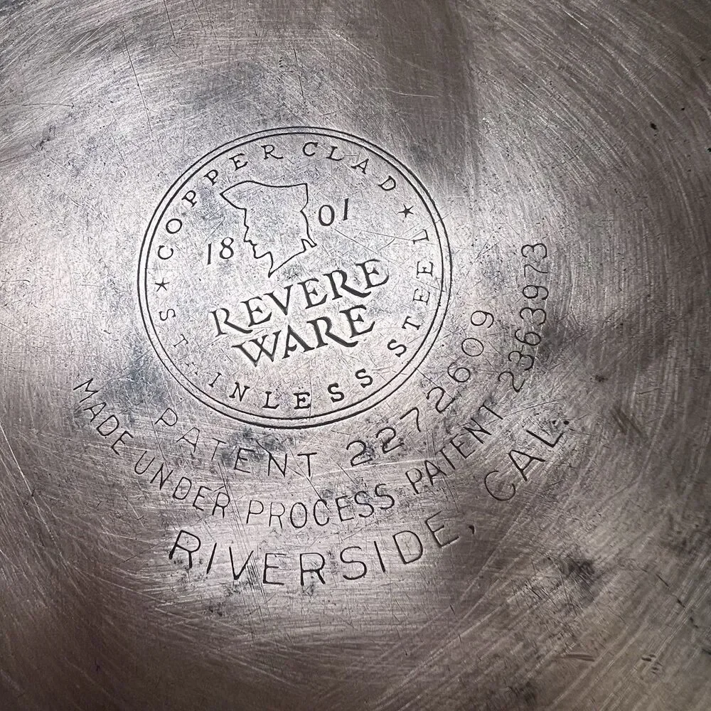 Vtg Revere Ware 8” Skillet Frying Pan Copper Clad Stainless Pre 1968 Reverside